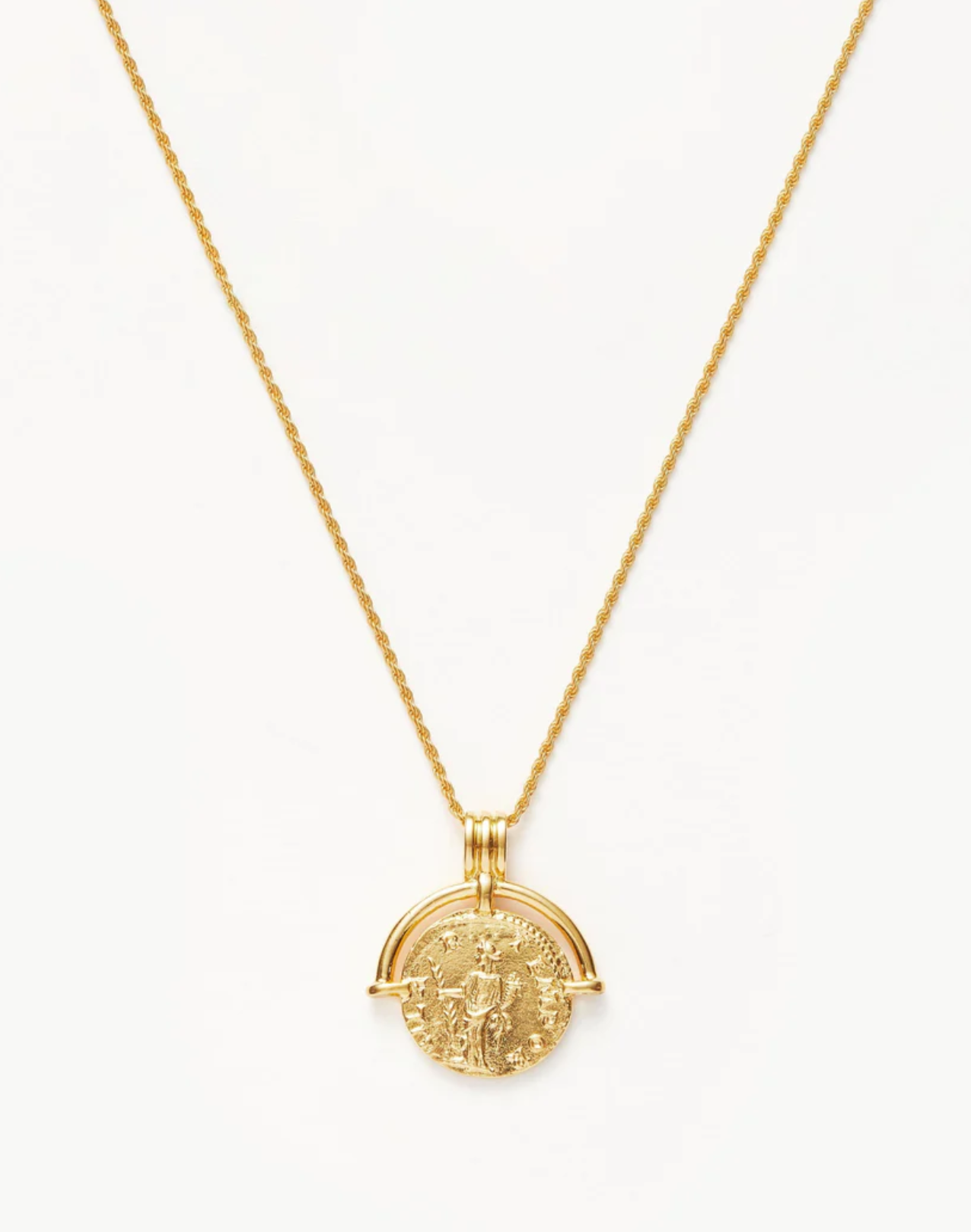 Halskjeder | Lucy Williams Medium Engravable Roman Arc Coin Necklace